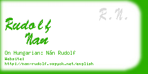rudolf nan business card